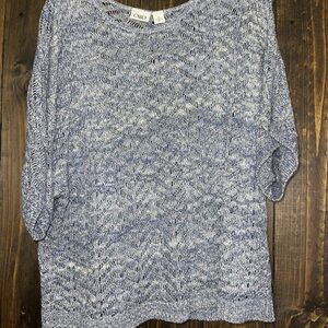 Cato Heathered Blue Knit Top